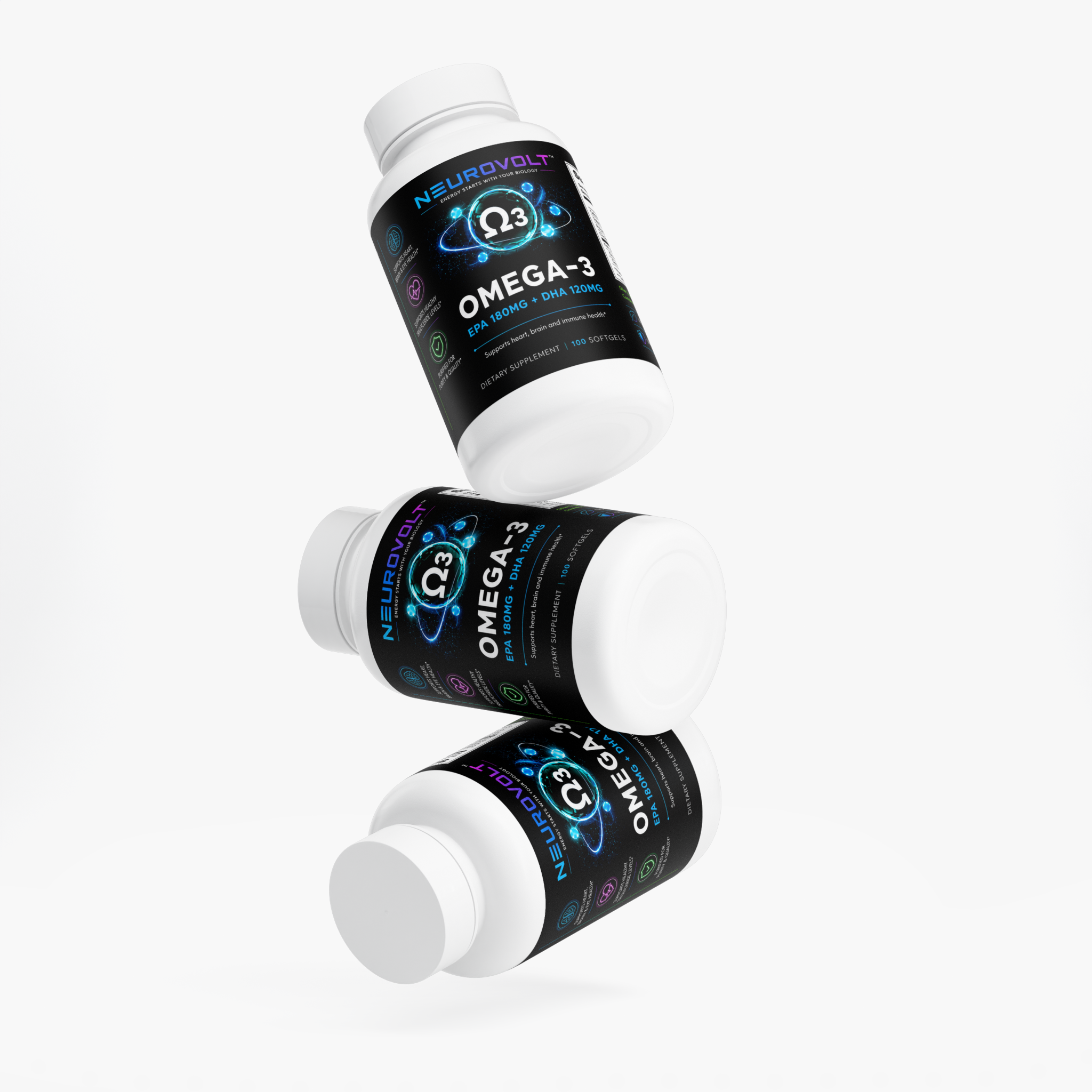 NeuroVolt™ Omega-3 EPA 180mg + DHA 120mg