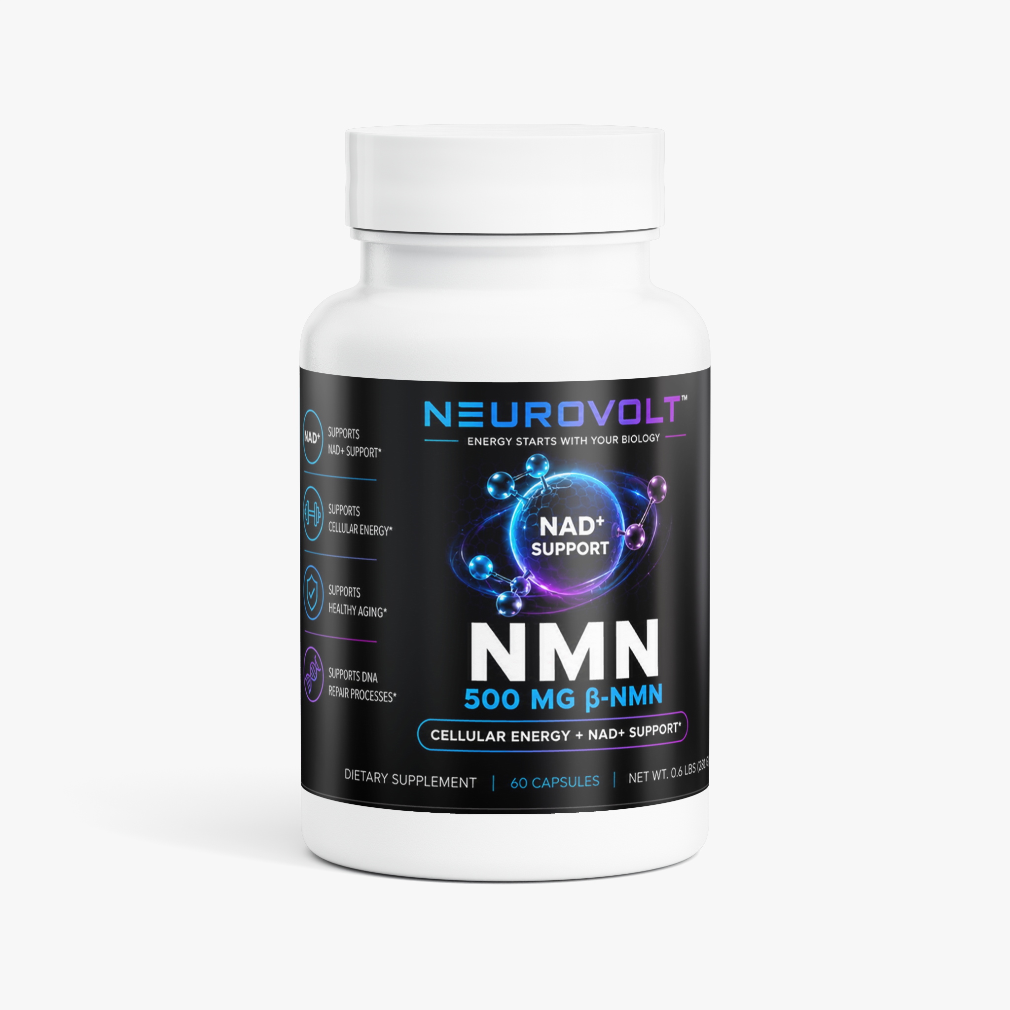 NeuroVolt™ NMN 500 mg Capsules