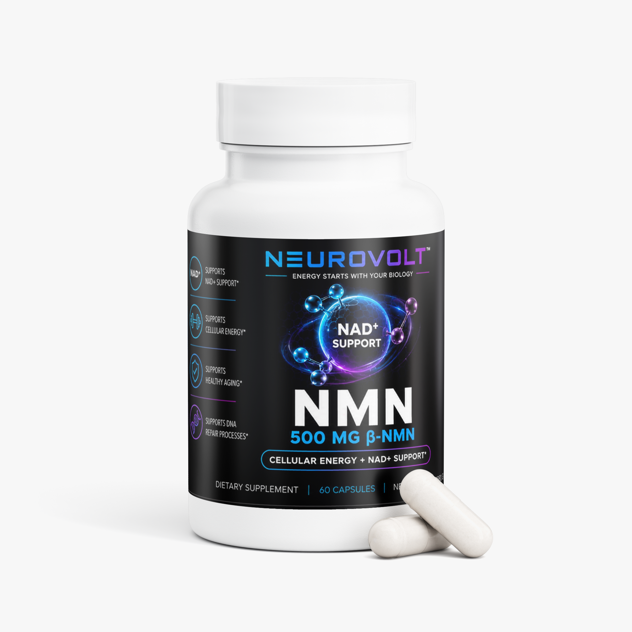 NeuroVolt™ NMN 500 mg Capsules
