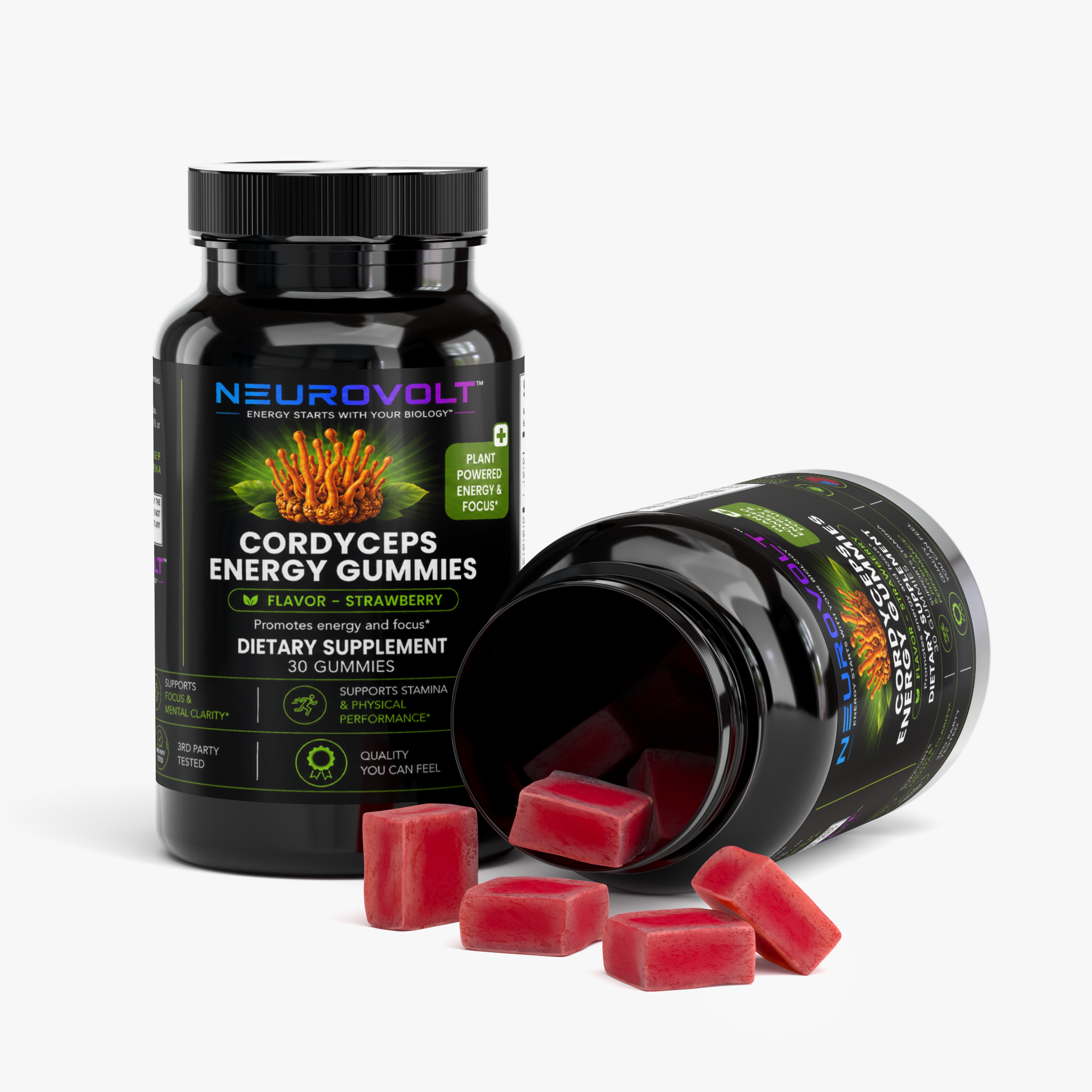 NeuroVolt™ Cordyceps Energy Gummies