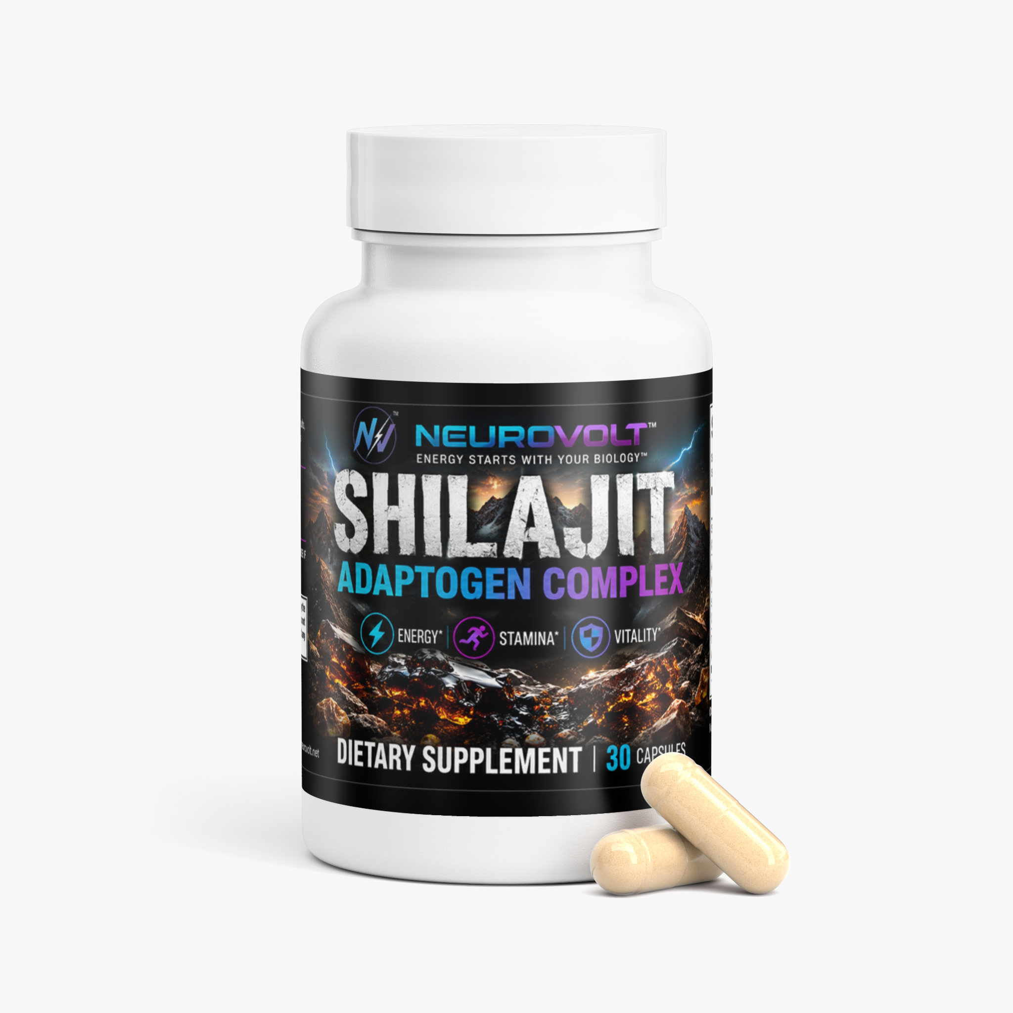 NeuroVolt™ Shilajit Adaptogen Complex