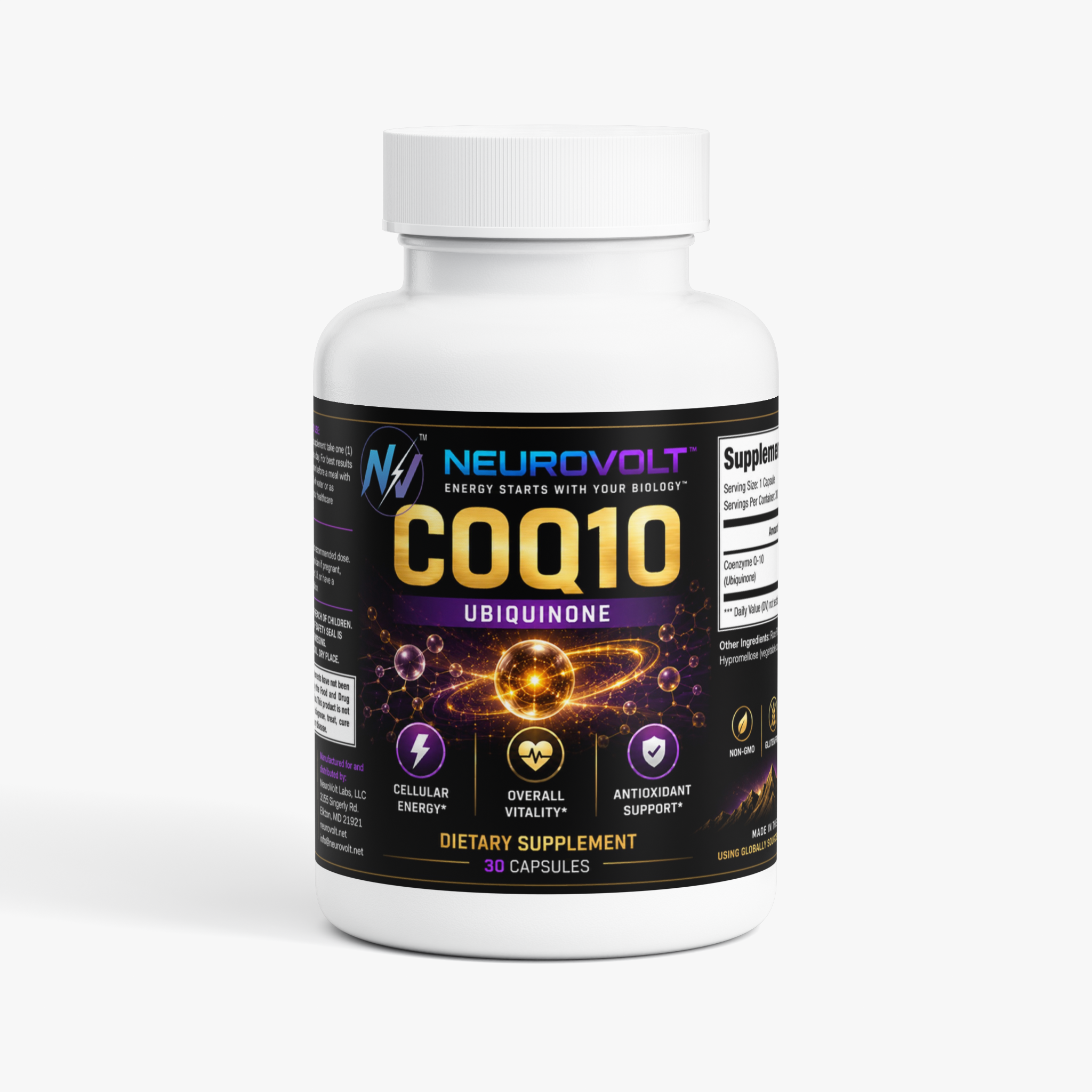 NeuroVolt™ CoQ10 Ubiquinone 200 mg