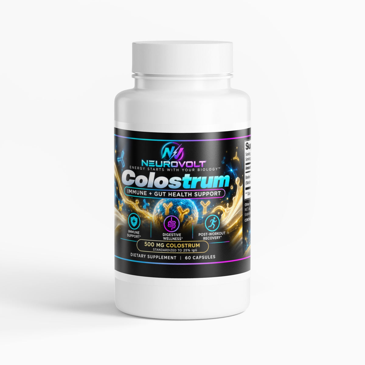 NeuroVolt™ Colostrum | Immune & Gut Health Support – 60 Capsules