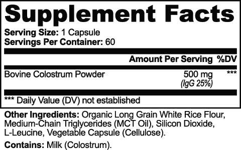 NeuroVolt™ Colostrum | Immune & Gut Health Support – 60 Capsules