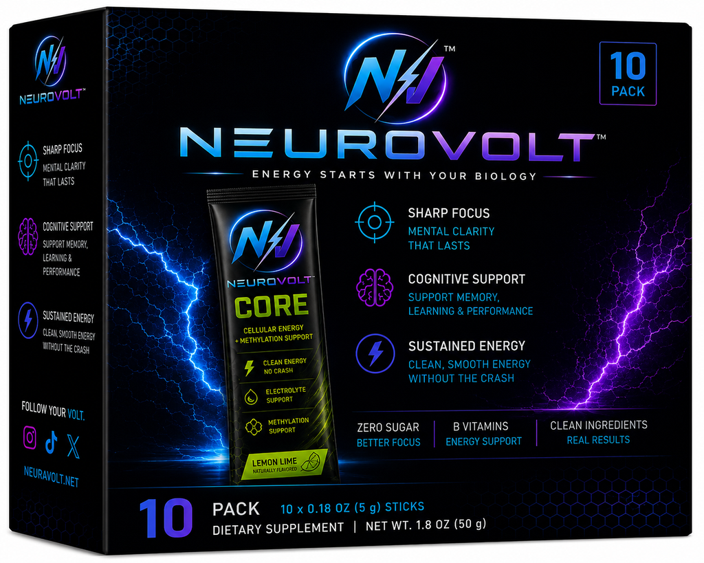 NeuroVolt™ Energy Sticks - Methylation Support Drink Mix 10 Pack - PREORDER NOW!