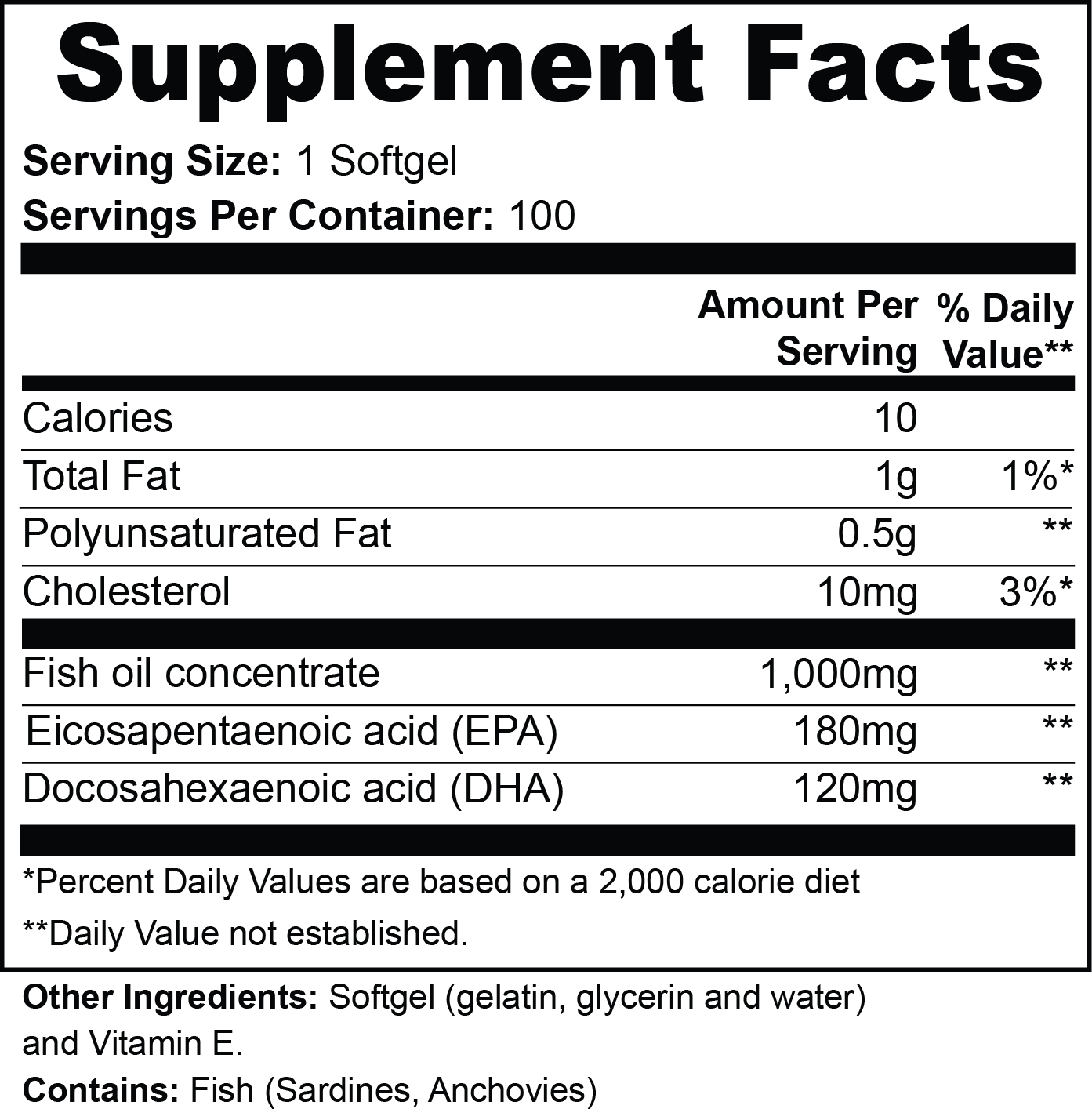 NeuroVolt™ Omega-3 EPA 180mg + DHA 120mg