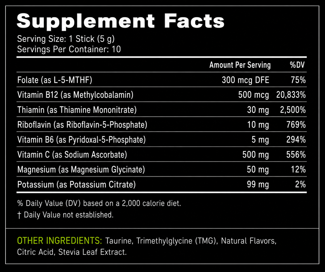 NeuroVolt™ Energy Sticks - Methylation Support Drink Mix 30 Pack - PREORDER NOW!